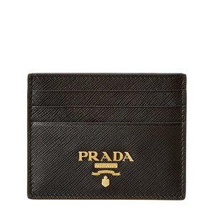 Prada Logo Saffiano Leather Card Case